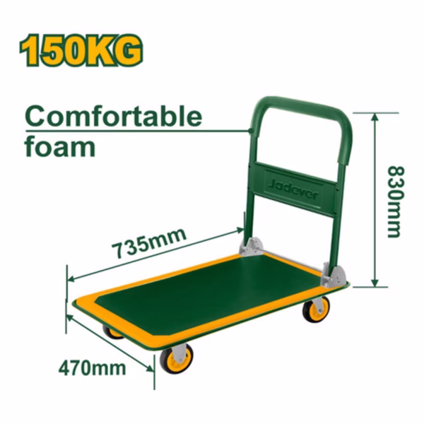 CARRETILLA DE PLATAFORMA PLEGABLE - CAPACIDAD: 150KGS - TAMAÑO EXTENDIDO: 735 X 470 X 830MM(1)/JDWB1 - Image 2