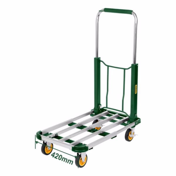 CARRETILLA DE MANO DE PLATAFORMA PLEGABLE -  CILINDRO DE ALUMINIO - BASE DE ACERO 150KG - 710 X 420 - Image 2