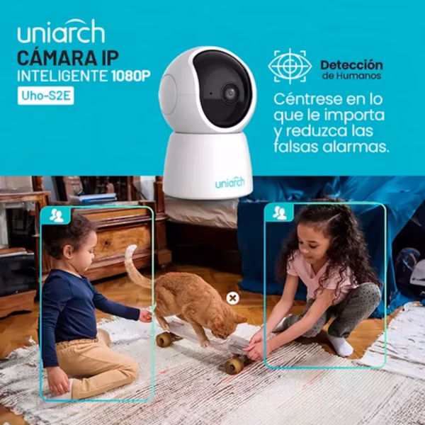 Camara de Seguridad Wifi IP Motorizada Vision Noctura 2MP Voz y Sonido Deteccion de Humanos Uniarch( - Image 3