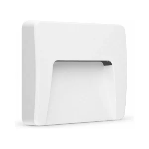 Aplique Exterior Ip65 Cuadrado Unidireccional Blanco Pvc 3w Led Macroled(20)/MACROAECB-3W