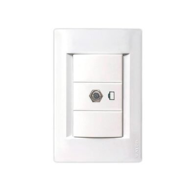 Conjunto armado c/Tapa Civil 1 Toma CATV Blanco Kalop/KS40755