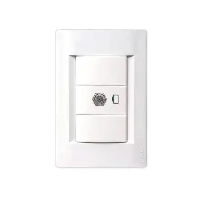Conjunto armado c/Tapa Civil 1 Toma CATV Blanco Kalop/KS40755