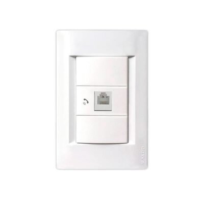 Conjunto armado c/Tapa Civil 1 Toma Telefono Blanco Kalop/KS40756