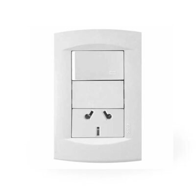 Llave de luz Armada 1 Punto y 1 Toma Binorma Sica Life blanco(15)*/SICA545229