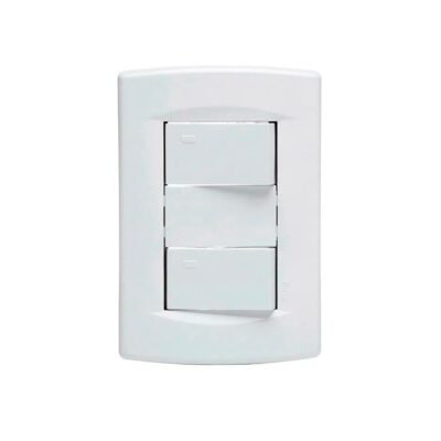 Llave de luz Armada 2 Puntos Sica Life blanco(15)*/SICA545218
