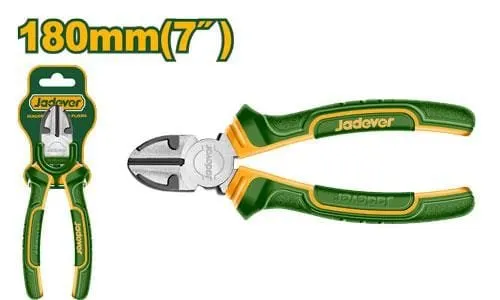 ALICATE DE CORTE DIAGONAL: 180MM(7'') MANGO BICOLOR ERGONÓMICO(6)*/JDPL3C07
