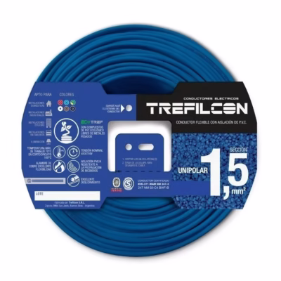 Cable Unipolar 1.5mm X M en 100m Celeste Trefilcon(1)/CIN0100153