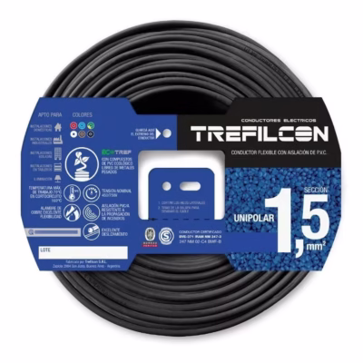 Cable Unipolar 1.5mm X M en 100m Negro Trefilcon(1)/CIN0100154