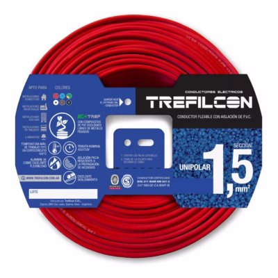 Cable Unipolar 1.5mm X M en 100m Rojo Trefilcon(1)/CIN0100152