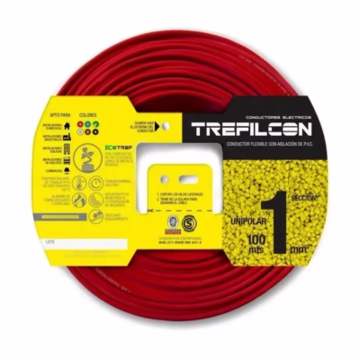 Cable Unipolar 1mm X M en 100m Rojo Trefilcon(1)/CIN0100102