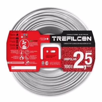 Cable Unipolar 2.5mm X M en 100m Blanco Trefilcon(1)/CIN0100256