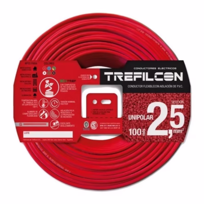 Cable Unipolar 2.5mm X M en 100m Rojo Trefilcon(1)/CIN0100252