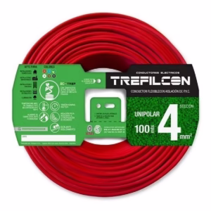 Cable Unipolar 4mm X 100m Rojo Trefilcon(1)/CIN0100402