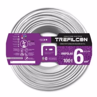 Cable Unipolar 6mm X M en 100m Blanco Trefilcon(1)/CIN0100606