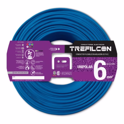 Cable Unipolar 6mm X M en 100m Celeste Trefilcon(1)/CIN0100603