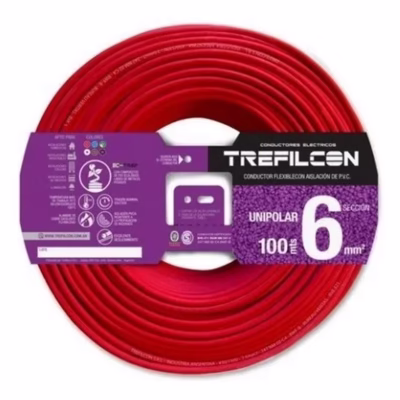 Cable Unipolar 6mm X M en 100m Rojo Trefilcon(1)/CIN0100602