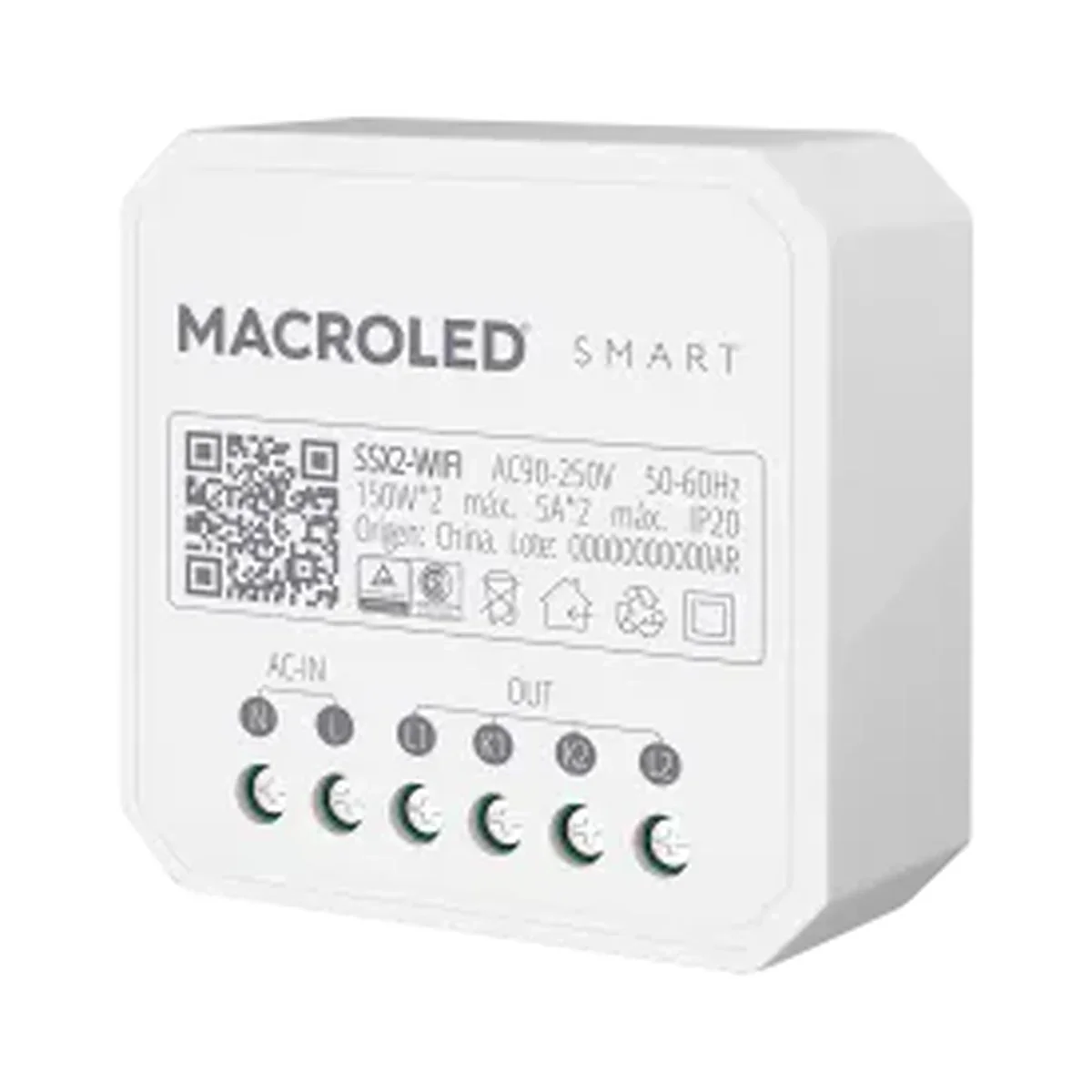 Modulo Smart Switch Wifi 5A por Canal Macroled(1)/MACROSSX2-WIFI