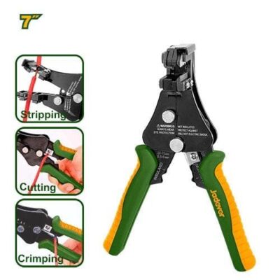 Pinza Pelacables automatico - tamaño:7" decapado, corte y engarzado rango de prensado de terminales: 22-10awg / 0.5-6mm2 JDBQ9601