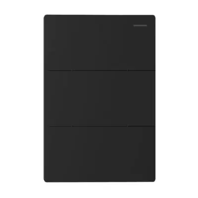 Tecla Milan Negro Macroled, 3 Canales, 2 Vias, Ac 220v, 10A Bast. Met.-Codigo Nuevo-(5)*/MACROMILAN-