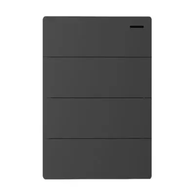Tecla Milan Gris Macroled, 4 Canales, 2 Vias, Ac 220v, 10A Bast. Met.-Codigo Nuevo-(5)*/MACROMILAN-4