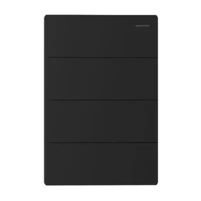 Tecla Milan Negro Macroled, 4 Canales, 2 Vias, Ac 220v, 10A Bast. Met.-Codigo Nuevo-(5)*/MACROMILAN-