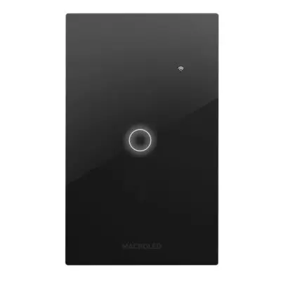 Tecla Roma Smart Negro 1 Canal con capacitor Macroled(1)/MACROROMA-S-1CH-N